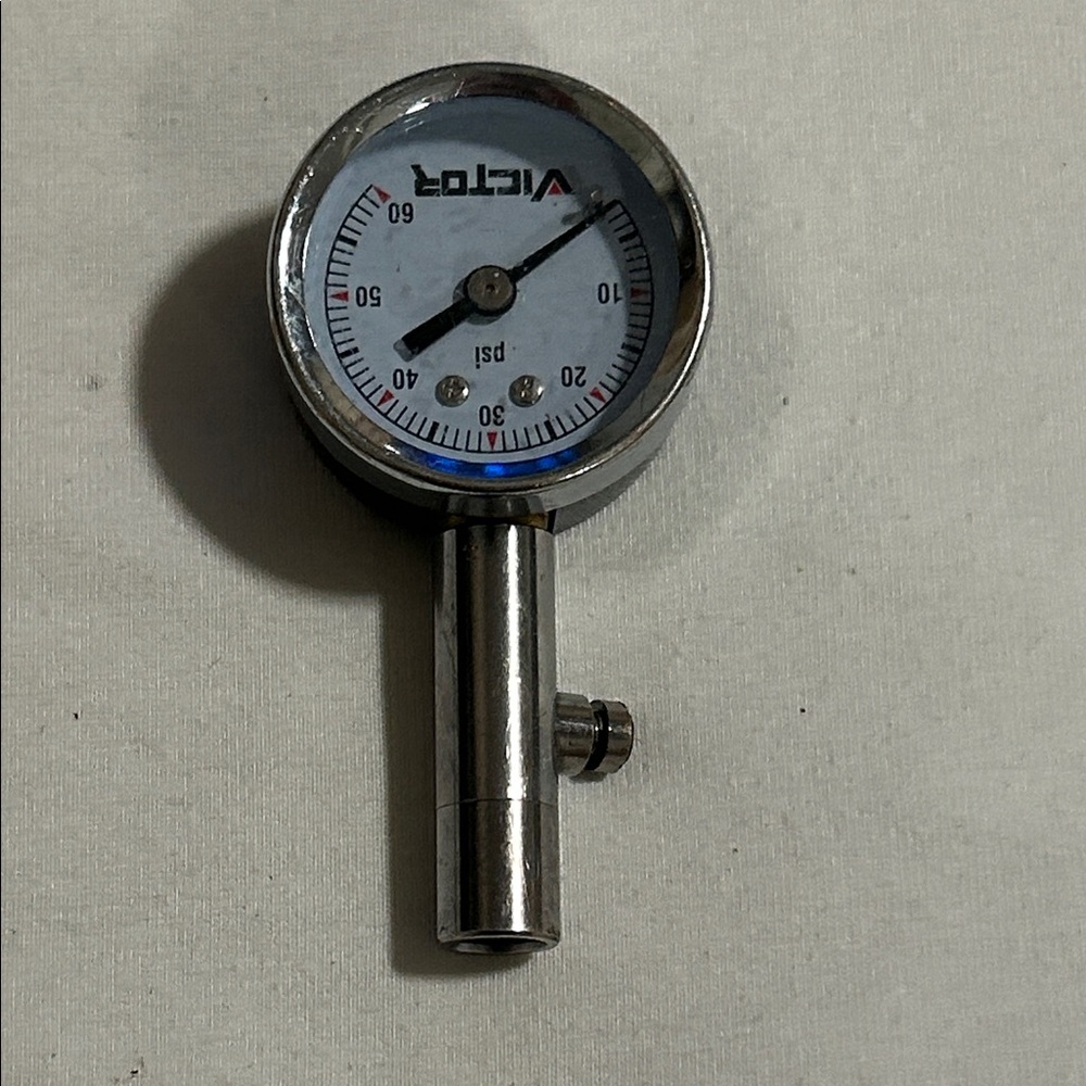 Metal Tire Pressure Gauge Pendant Necklace - Silver and White